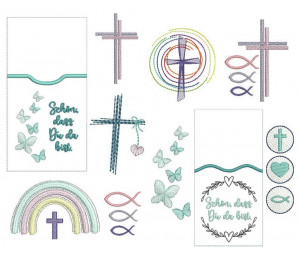 Stickserie ITH -  Besteckhüllen christliche Motive in zwei Größen